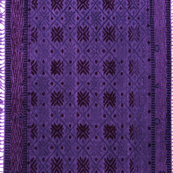 Ahgly Company Indoor Square Abstract Purple Modern Area Rugs, 7' Square