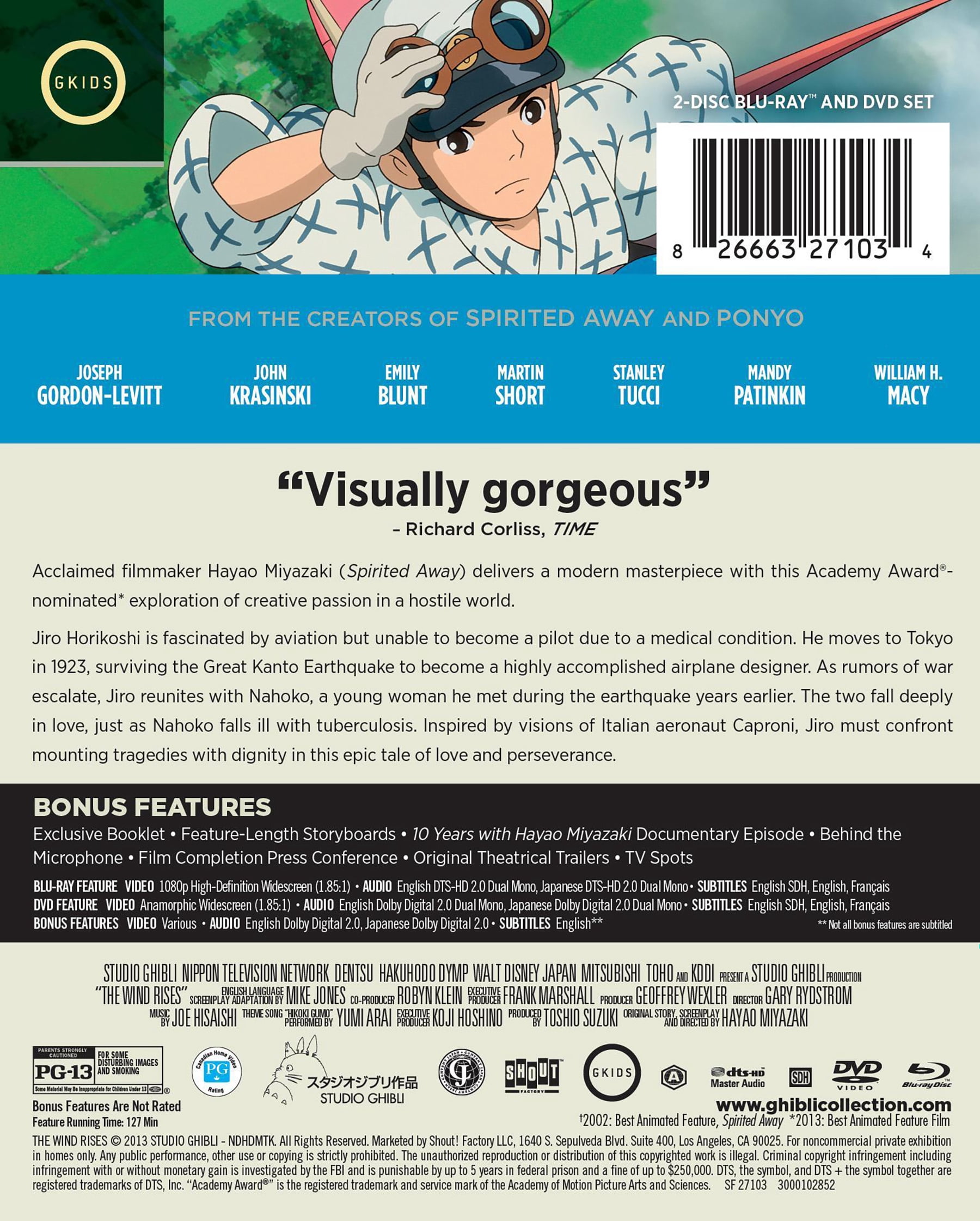 The Wind Rises (Limited Edition SteelBook) (Blu-ray + DVD), Anime, Shout! Factory