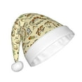 thumbnail image 2 of Fuzoiu Cartoon Dinosaurs Print Santa Hat Christmas Hat for Adults,Santa Hats with Pompom, Unisex Xmas Holiday Hat for Christmas New Year Festive Party Supplies, 2 of 6