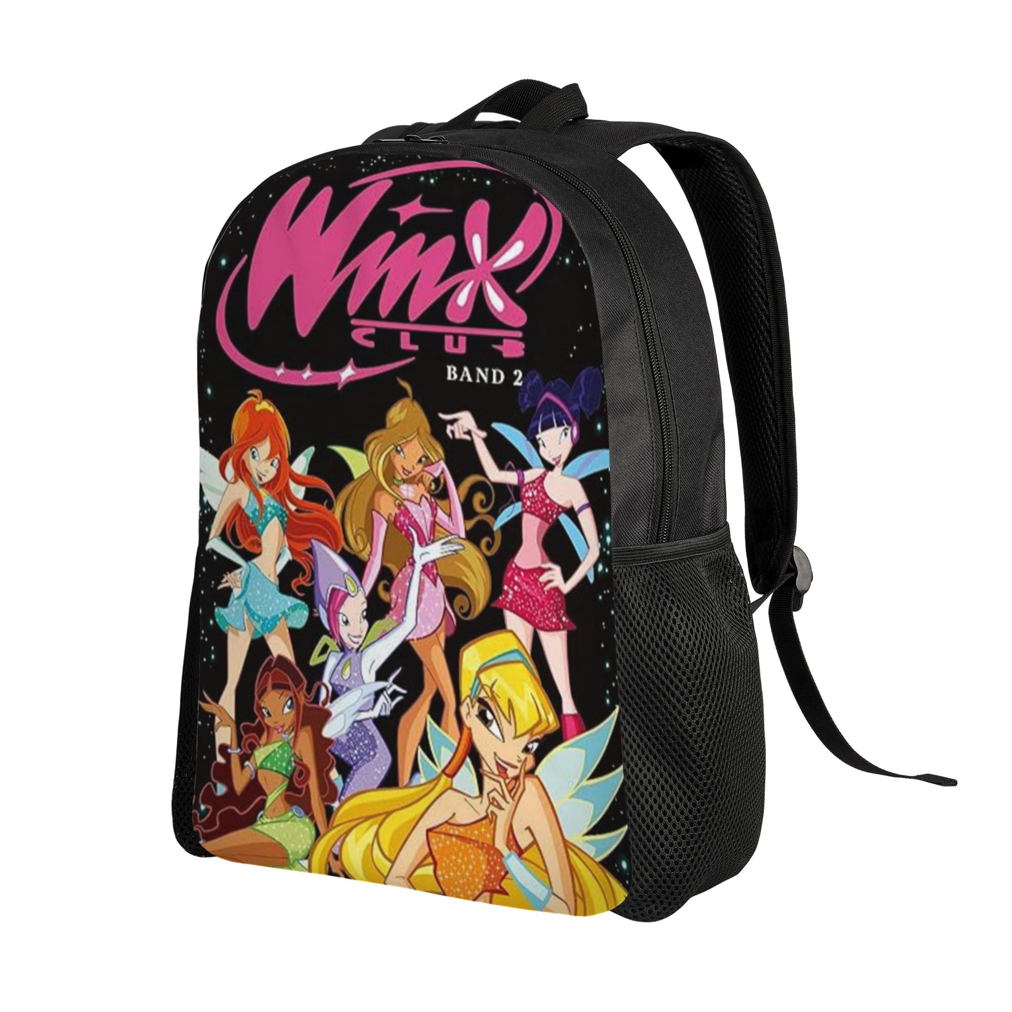 Winx Club Travel Backpack Back to Large Capacity Backpack, Backpack for Women Men Back to Supplies, Cartoon Style Casual Shoulders Backpack