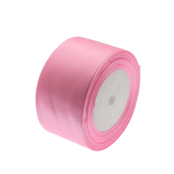 ATRBB Ruban Satin 25 Yards 2 Pouces de Large Parfait pour Mariage, Nœuds Faits à la Main et Emballage Cadeau (Rose)