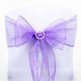 thumbnail image 2 of Efavormart 25pc x Wholesale Sheer Organza Chair Sashes Tie Bows  For Chairs -Catering Wedding Decoration - Purple, 2 of 5