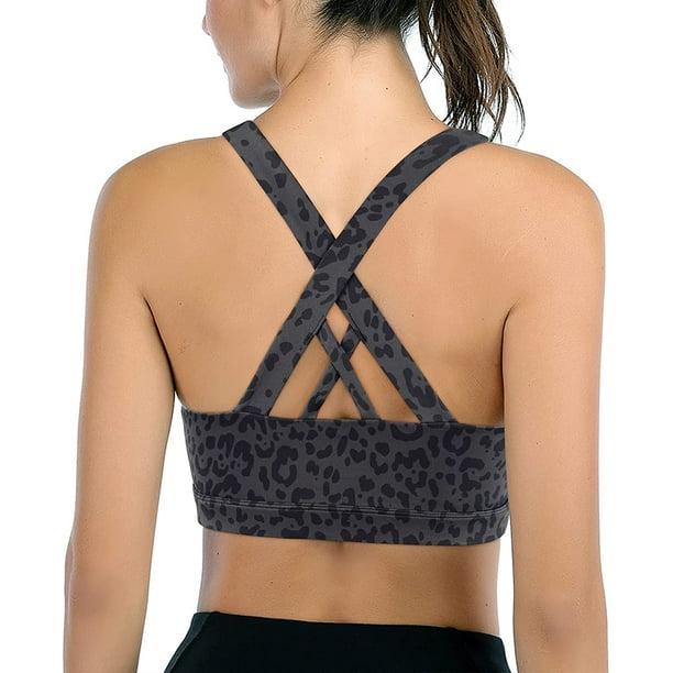 RUNNER ISLAND Racerback Sports Bras for Large Bust & High Impact