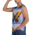 thumbnail image 3 of Pofeuu Oil Painting Beautiful Butterfly Print Men's Muscle T-Shirt, Sleeveless, Muscle Tank, Classic Muscle Tee Top For Men Casual Sleeveless Muscle T-Shirt Trendy Clothes-Large, 3 of 7