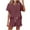 Brown, variant on vigerkar Two Piece Outfits for Women Lounge Sets Button Down Top and Shorts Set Sweatsuits with Pockets Blue, XL