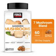 Force Factor Modern Mushrooms Soft Chews, Mushroom Supplement, Cinnamon Roll, 60 Soft Chews