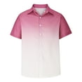thumbnail image 4 of Njoeus Men's Athletic Shirts & Tees Boys Shirts Men's Gradient Hawaiian Shirts Casual Short Sleeve Linen T-Shirt Pocket Summer Beach Botton Up Tees Shirt Blouse Short Sleeve Shirts for Men, 4 of 6
