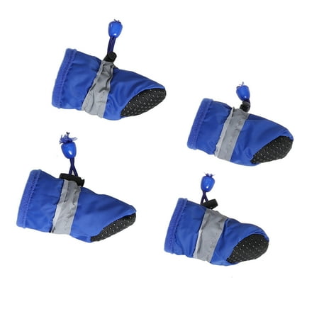 Masteelf 4 Pcs Dog Shoes Sized Waterproof Boots Small Blue