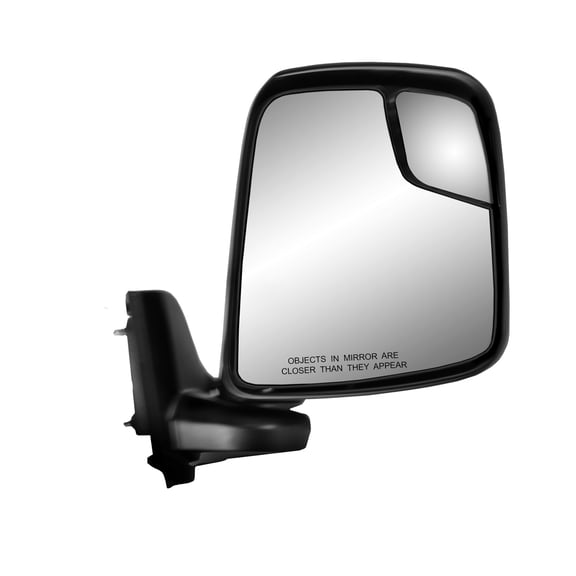 68109N - Fit System Passenger Side Mirror for 13-18 Nissan NV 200, textured black, spot Mirror, swing away, Manual Fits select: 2013-2020 NISSAN NV200