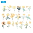 thumbnail image 3 of Calcomanías de vinilo transparente de girasol amarillo, calcomanías de flores claras de PET, 80 hojas amarillas, 3 of 6