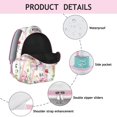 thumbnail image 4 of "Sunflower Bliss Backpack - Fashionable Floral Print Bookbag for College Girls, Features Spacious Main Compartment & Side Pocket for Essentials", 4 of 6