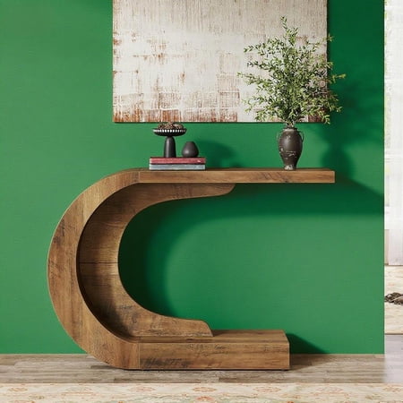 C-Shaped Wave Entryway Console Table