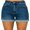 Dark, variant on FashionMille Women Summer Basic Short Length Slim Fit Rolled Hem Denim Jean Shorts