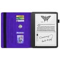 thumbnail image 2 of Dteck Case for Kindle Scribe 10.2 Inch 2022, Embossed PU Leather Credit Card Slots Holder Multiple Angle Stand Folio Flip Case Auto Wake/Sleep, Purple, 2 of 6