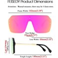 thumbnail image 2 of FEISEDY Classic Siamese One Piece Sunglasses Nice Rimless Stylish Retro Design for Women Men B2574, 2 of 15