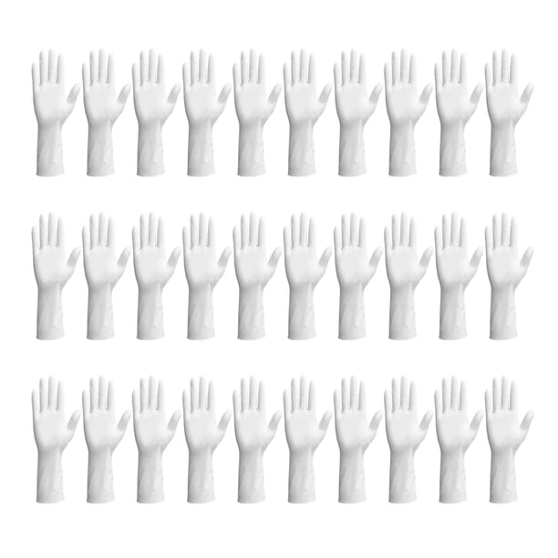 30 guantes desechables resistentes a los arañazos, impermeables, suaves, reutilizables y para lavar platos.