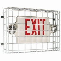 Safety Technology International Wire Guard,Steel,White,20 1/2,Exit Sign STI-9740