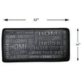 thumbnail image 2 of ART & ARTIFACT Rubber Boot Tray Wet Shoe Tray for Entryway Indoor Outdoor Snow Boot Mat Extra Large Shoe Tray 32" x 16", Black, Hello Goodbye, 2 of 7