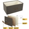 thumbnail image 5 of Sorbus Dresser with 8 Drawers - Furniture Storage Chest for Kids Clothing Organization, Bedroom, Hallway, Closet, Office - Steel Iron Frame, Rustic Farmhouse Wood Top, Fabric Bins (Brown), 5 of 10