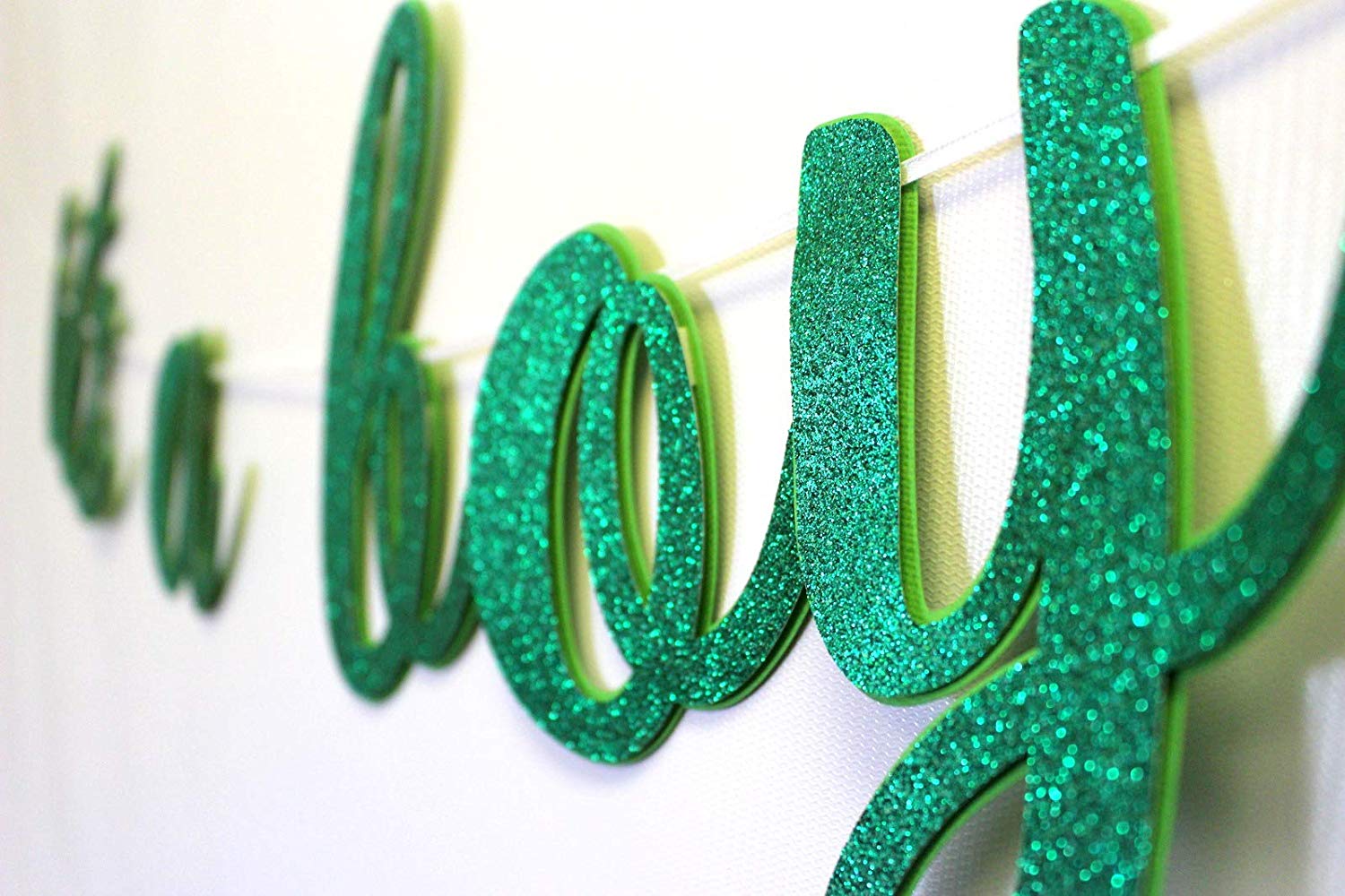 „It‘s A Boy“ Glitzer-Banner – Mit Goldenen & Blauen Herzen – Für Gender Reveal Party & Babyparty