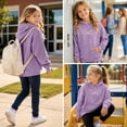 thumbnail image 6 of Girl Hoodies Fleece Jacket Cute Hoodies for Teen Girls, Trendy Oversized Hooded Sweatshirts, Long Sleeve Printed Hoodies Shirts Fall Clothes Purple 5-6Y, 6 of 9