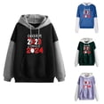 thumbnail image 3 of Fashion Waffle Long Sleeve Hoodies for Women Plus Size Cute Graphic Print Casual Pullover Sweatshirt Fall Winter Tops(White,M), 3 of 4