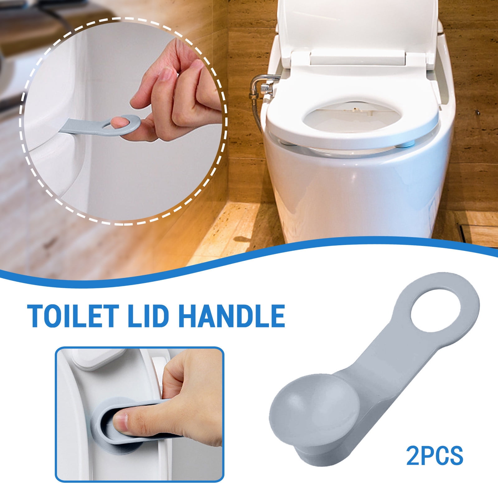 2Pcs Toilet Seat Cover Lifter Lid Bowl Seat Lift Handle Bathroom Toilet Holders 
