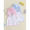 thumbnail image 3 of BemeyourBBs Kids Toddler Baby Girl Boy Terry Swim Cover Up Summer Beach Towel Swimsuit Coverups Plaid Hooded Poncho Sleeveless Bathrobe Swimming Pool Bathing Suit Cover Up, 3 of 9