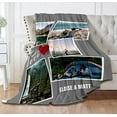 thumbnail image 5 of Customized Photo Collage Blanket-Wedding Blanket. Soft Fleece Throw Blanket, Personalized Picture Blanket. Gift for Wedding, Christmas, Birthday & Anniversary.(Photo Blanket- 07, 50" X 60") Blankets, 5 of 5