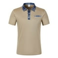 thumbnail image 2 of JDQJBZ Shirts for Men Summer Color Button Detail Short Sleeve Sport Button Down Collar Shirt, 2 of 4