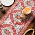 thumbnail image 5 of Bohemia Red Turkish Pattern Table Runner, Retro Ethnic Style Cotton Linen Kitchen Table Decoration Washable Dining Tabletop Runners for Home Party Decor 13x36 Inches, 5 of 9
