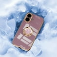 thumbnail image 6 of for iPhone 16 Plus Case, Built-in 360° Rotation Ring Holder Kickstand, Luxury Shiny Plating Edge Shockproof Electroplated Slim Protective Phone Cover for iPhone 16 Plus, Lightpurple, 6 of 6