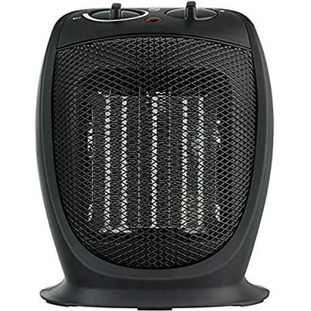 PELONIS PHTA1ABB Portable  1500W/900W  Quiet Cooling & Heating Mode Space Heater for All Season  Tip Over & Overheat Protection for Home  Office Personal Use  Black  7 x 5.82 x 8.54 inches
