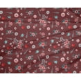 thumbnail image 4 of oneOone Polyester Lycra Maroon Fabric Florals Sewing Craft Projects Fabric Prints By Yard 56 Inch Wide, 4 of 4