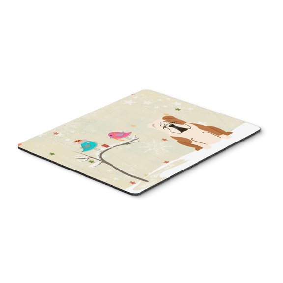 Christmas Presents between Friends English Bulldog - Fawn and White Mouse Pad Hot Pad or Trivet