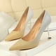 thumbnail image 2 of Zapatos de tacón alto de moda, de boca baja, con punta puntiaguda, para mujer, con contraste de color brillante, con degradado, sexys, ajustados, clásicos, para mujer, 2 of 4