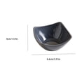 thumbnail image 3 of Dark Gray Square Melamine Bowl 3.31in Curved Serving Bowl for Salad Fruit Snacks Kitchen Countertop Party Home Table Decor, 3 of 6