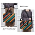 thumbnail image 6 of FORMRS 16" Laptop Bag Carrying Sleeve Case with Handle Travel Shoulder Briefcase, Retro Stripes, 6 of 8
