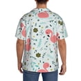 thumbnail image 3 of Logiee Cute Flamingo Print Men's Button Down Shirts Short Sleeve, Summer Beach Shirts,Vacation Wedding Shirts,Men's Casual Button-Down Shirts with Pocket-XX-Large, 3 of 5