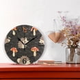 thumbnail image 2 of Hedgehog Mushroom 10 inch Wall Clocks Non Ticking Easy to Read Battery Decorative for Home Bathroom Kitchen Bedroom Living Room, 2 of 8