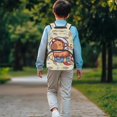 thumbnail image 3 of Pzuqiu Basketball Player Capybara Kids Backpack for K-12 Grades 17 Inch Large Capacity Lightweight Schoolbag Back to School Elementary School Backpack for Boys Girls Ages 6-18, 3 of 7