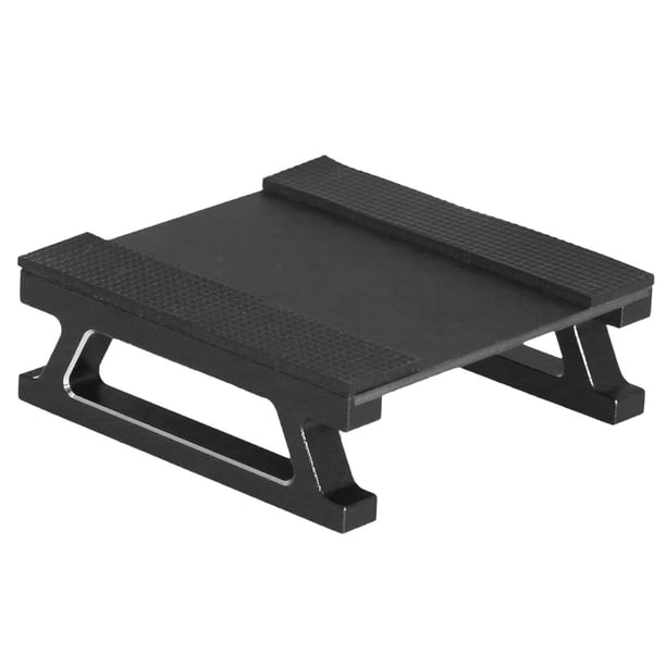 Estación de trabajo de aleación de aluminio para coches RC, resistente y portátil, para reparación de coches RC. Negro