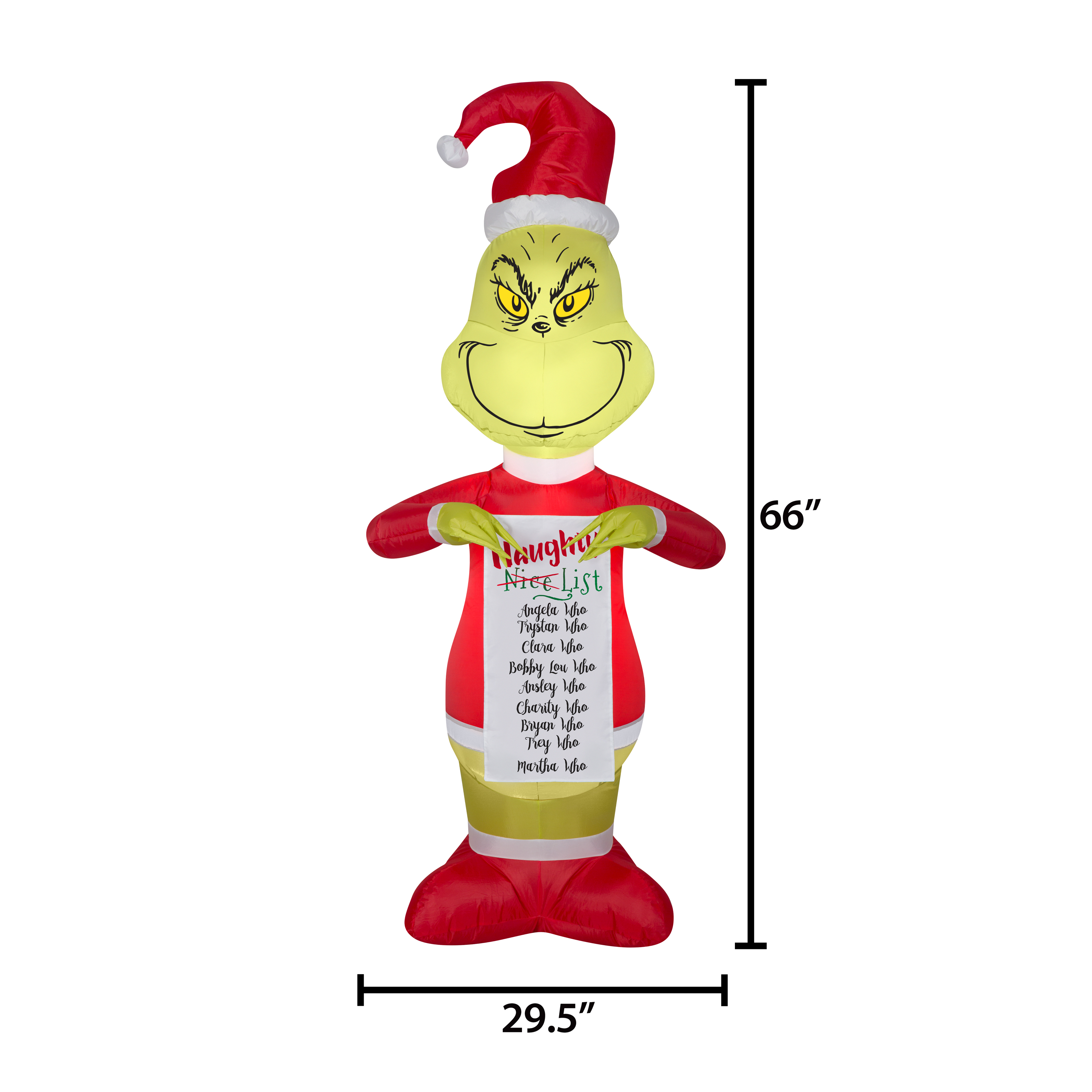 Dr. Seuss The Grinch Naughty List 5.5ft tall by Gemmy Industries - image 3 of 6