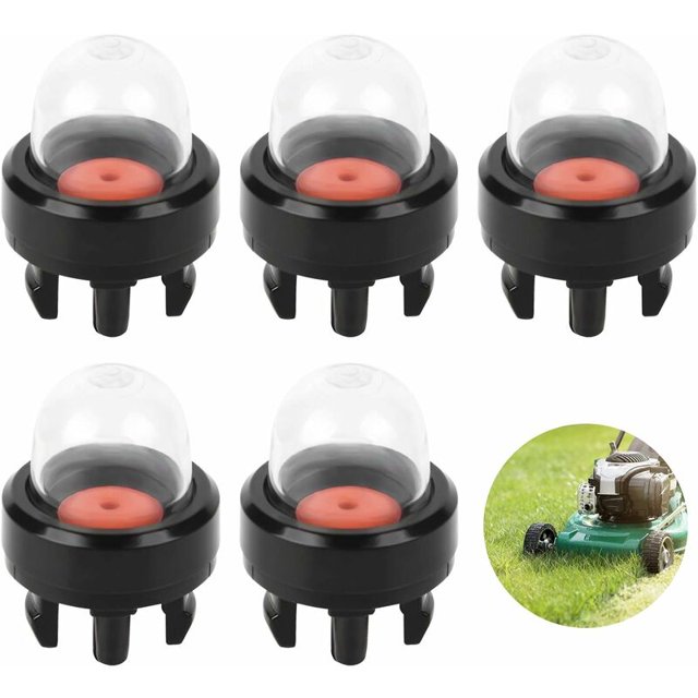 Bombilla de cebado de combustible, 5 bombillas de cebado para cortadoras de césped, motosierras, sopladores, la bomba de cebado es el accesorio perfecto para el carburador, burbuja de aceite del carb
