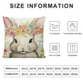 thumbnail image 6 of COMIO Spring Easter Pillow Covers Set of 2 Cute Bunny Rabbit Floral Easter Decorations Watercolor Pink Flower Butterfly Decorative Throw Pillow Cases Outdoor Farmhouse Decor for Sofa Couch Bed, 6 of 6