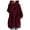Wine, variant on CAICJ98 Flannel Jacket Women Women's Winter Thicken Cotton Coat Warm Parka Jacket with Removable Hood Hot Pink,M