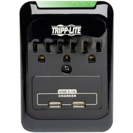 Tripp Lite SK30USB Surge Suppressor, 3 Outlets/2 USB, 540 Joules, Black