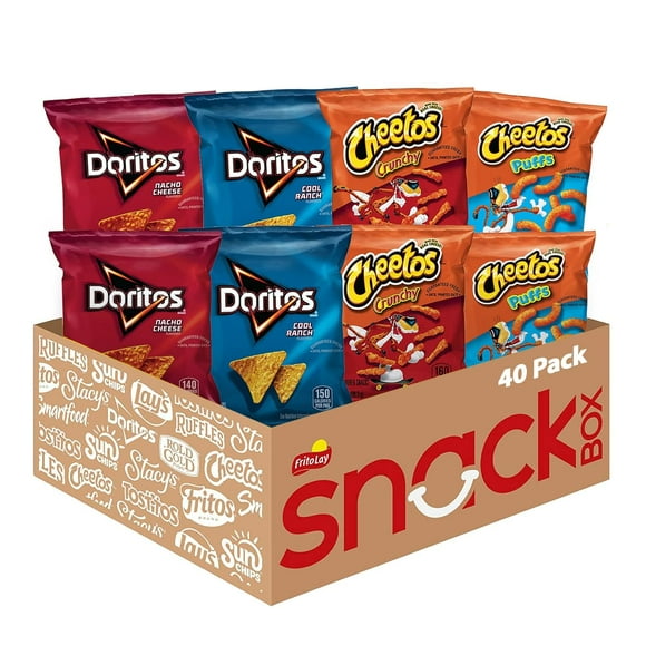 Frito-Lay Doritos & Cheetos Mix Variety Pack Snack Chips, 40 Count Multipack