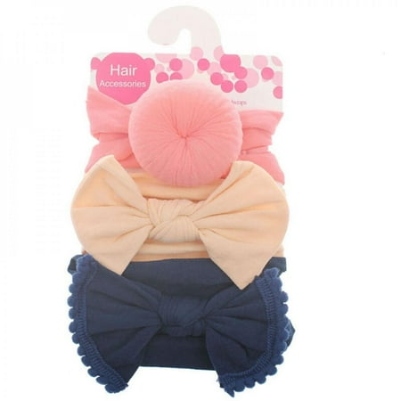 

Clearance!Elastic Stretchy Super Soft Nylon Bowknot Wide Plain Headbands Hair Bands Bows Knotted Turbans Headwraps Hair Bows Accessories for Kids Toddler Infant Newborn Baby Girl Bulk