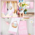thumbnail image 6 of Easter Kitchen Towels 4 Pack Happy Easter Egg Dish Towels 18x26 Inch Pink Hand Drying Tea Towel for Spring Holiday Cooking Baking Cleaning (Egg, 6 of 6